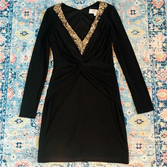 mark and james badgley mischka sequin dress Mark & James by Badgley Mischka Cabernet Sequin Kiss Dress